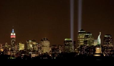 Eyewitness: Stan Honda - vertical beams of light where the World Trade Center towers once stood